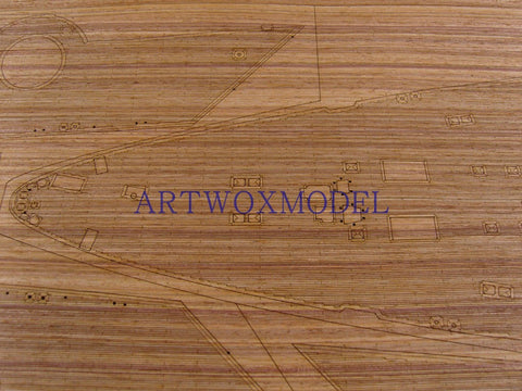 Artwox model wooden deck for trumpeter 03702 Bismarck battleship wooden deck AW30003A