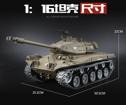 HengLong 1/16 Large simulation Meiguohuake M41A3 Remote control metal tank 2.4 G smoke can be fired