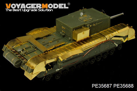 Voyager model metal etching sheet PE 35687 Metal etching for 3 inch gun mounted upgrade for Churchill heavy combat vehicles