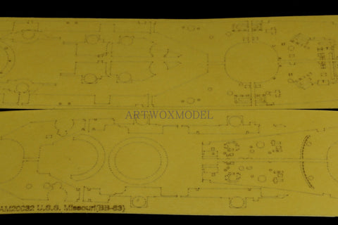 Artwox model wooden deck for MENG PS-004 MENG American Missouri battleship 3M cover paper AM20032