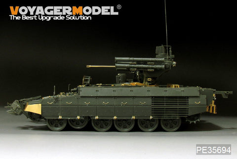 Voyager PE35694 Russian BMPT terminator tank support chariot upgraded with metal etch.