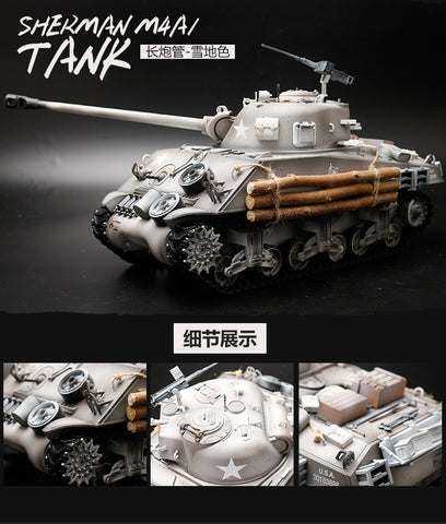 HengLong 1/16 full Simulation of World War II American M4A3 Sherman Model 2.4G remote controlled Metal Tank tracked vehicle