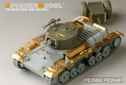 Metal etching for Voyager PE35692 Valentin Mk.III infantry tanks and uniaxial towing trailers