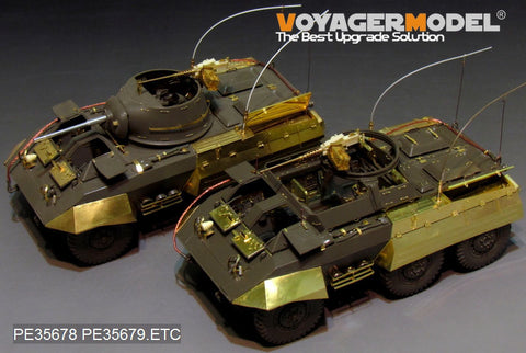 Voyager Model Metal Ealing Sheet PEA335 World War II M8/M20 high speed armored detection vehicle fender / glove box