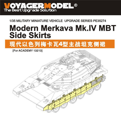Voyager PE 35274 metal etcher for modification of side skirts of Israeli merkava 4 main battle tanks