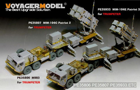 Voyager Model Metal Etching Sheet PE35933 Basic Reconstruction of the Modern US Military MIM-104F Patriot 3 Launch Platform