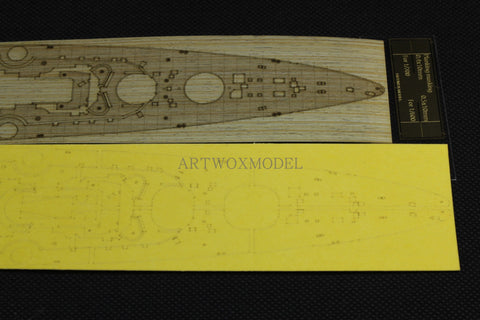 Artwox model wooden deck for MENG PS-003 De Bismarck Battleship 3M Cover Paper PE Wood Deck AM2001A