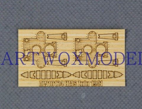 Artwox model wooden deck for trumpeter 05332 Royal Navy "Zulu" 1941 wooden deck AW10124