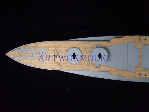 Artwox model wooden deck for Academy 14105 battle weary battleship wood deck aw 10031