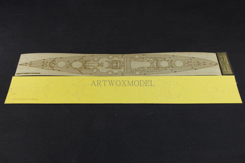 Artwox model wooden deck for MENG PS-003 De Bismarck Battleship 3M Cover Paper PE Wood Deck AM2001A