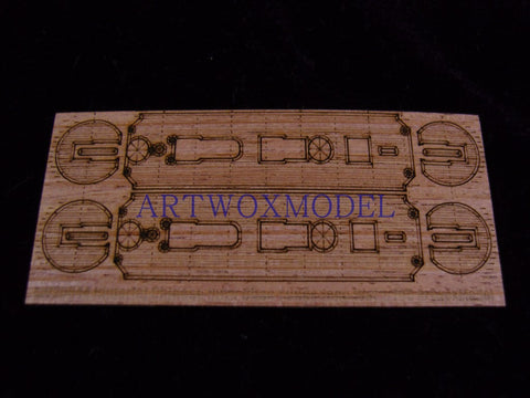 Artwox model wooden deck for S-MODEL PS700003 Beiyang Navy chaoyong yangwei super brave wood deck AW20044