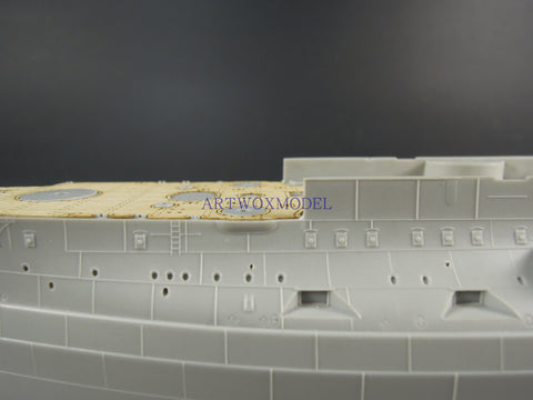 Artwox model wooden deck for Trumpeter 05338 Crown Prince of the Russian Navy battleship 1904 wooden deck AW10129