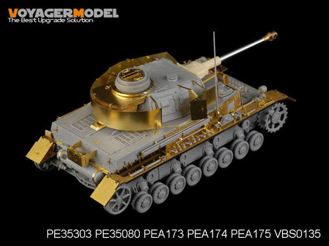 Voyager model metal etching sheet PE35303 4 chariot D type 75mm Kw.K.40 L/43 upgraded with etched parts