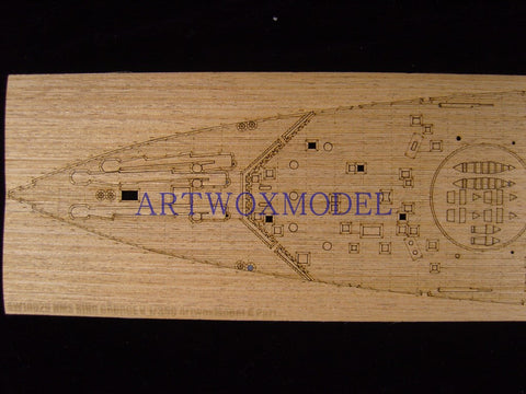 ARTWOX Model Wooden Deck for Tamiya 78010 British George V battleship wooden deck AW10029