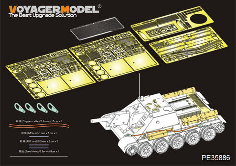 Voyager model metal etching sheet PE35886 basic revamping parts of Soviet SU-122 Self-propelled Gun in World War II