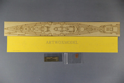 Artwox model wooden deck for Trumpeter 05712 tyebates battleship 19443M covering paper and wood deck PE AM20007A