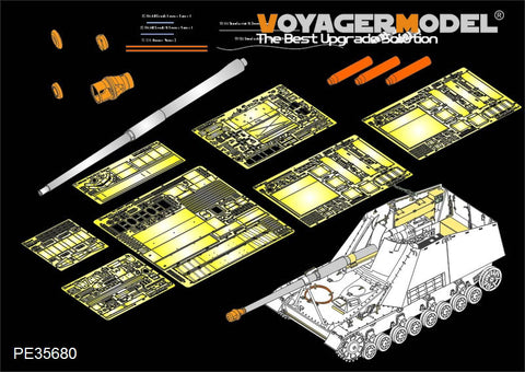 Voyager PE35680 "rhinoceros" self propelled antitank gun upgrade metal etching parts (T Society)