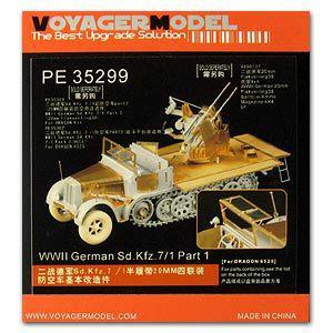 Voyager PE35299 Sd. Kfz .7 / 1 2cm Metal etching pieces(dragons) for upgrading of air-to-air combat vehicles