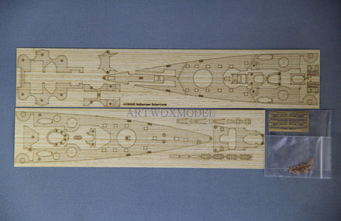 Artwox model wooden deck for Revell 5037 Shaenhuosite Battleship(including PE) Wood Deck AW50052