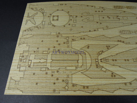 Artwox model wooden deck for Hasegawa 40067 Lu Ao battleship revised wooden deck aw 10106