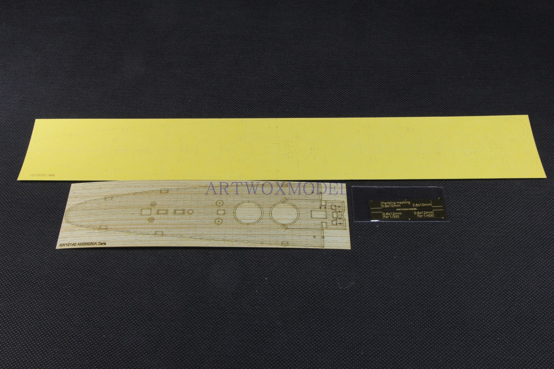 Artwox model wooden deck for Trumpeter 05347 Italy Zara cruiser wooden deck PE 3M cover paper AM10020A