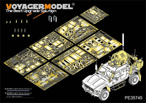 Voyager model metal etching sheet PE35745 M-ATV lightning protection and anti ambush armored vehicle O-GPK machine gun tower upgrade etch