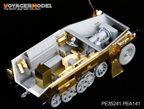 Voyager PEA141 Sd.Kfz.250 armored vehicle toolbox and fender transformation metal etch