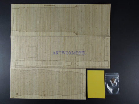 Artwox model wooden deck for Trumpeter 05608 US CV-2 Lexington Aircraft Carrier 1942 Wood Deck AW10119