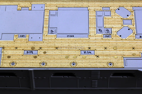 Artwox model wooden deck for Trumpeter 82002 Japan three hat battleship 1902 3M covering paper PE deck AM30004A
