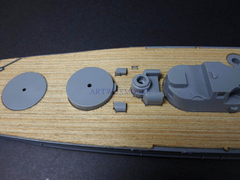 Artwox tamiya 31114 Japanese navy battleship musashi ( revised ) wooden deck aw 20111