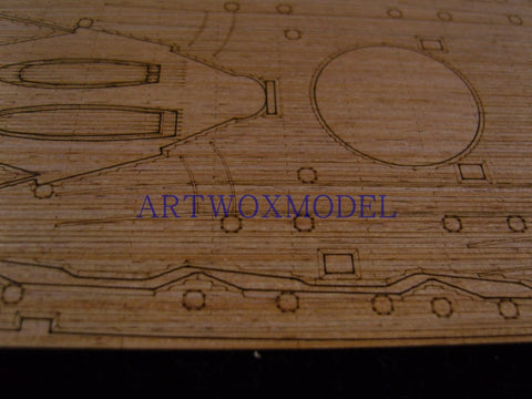 Artwox model wooden deck for ICM/S005 First World War German Border Governor Battleship Wood Deck AW10061