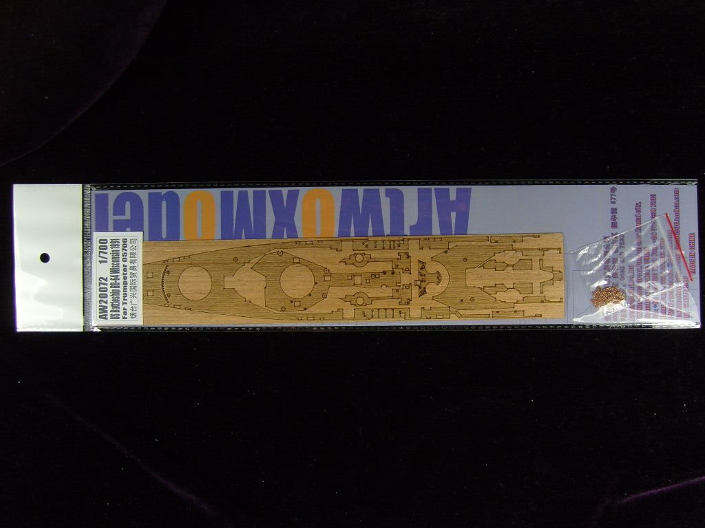 Artwox model wooden deck for Trumpeter 05706 US Navy Wisconsin Battleship Wood Deck AW20072