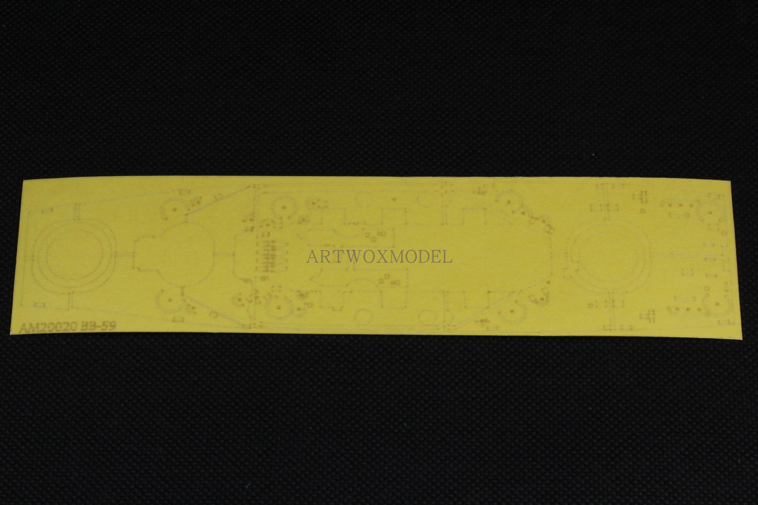 Artwox model wooden deck for Trumpeter 05761 3M BB-59 covers the paper AM20020