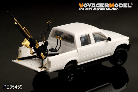 Voyager PE35459 modern pickup zpu - 1 heavy machine gun mounting type upgraded metal etcher