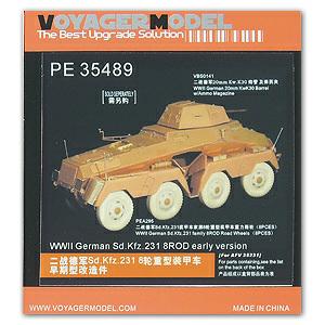 Voyager PE35489 Sd. Kfz .231 Metal etching for initial upgrade of eight armoured reconnaissance vehicles