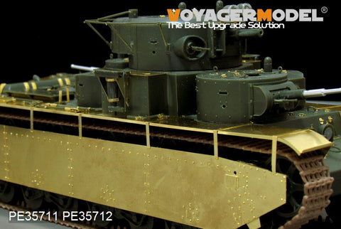 Voyager PE 35712 etched parts for reformation of wing and side armor plates of Soviet t - 35 super heavy-duty chariot