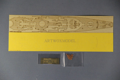 Artwox model wooden deck for tamiya 31614 new jersey b b - 62 battleship 3m covered paper wood deck PE am 20004a