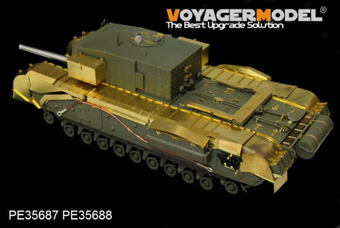 Voyager model metal etching sheet PE 35687 Metal etching for 3 inch gun mounted upgrade for Churchill heavy combat vehicles