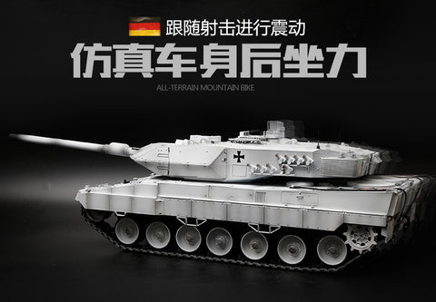 HengLong 1 to 16 large tank simulation German Leopard 2A6 metal remote tank climbing toy model 2.4G