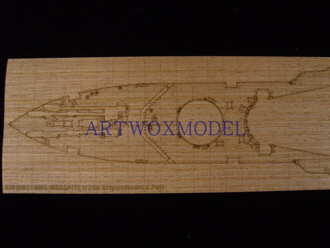 Artwox model wooden deck for Academy 14105 battle weary battleship wood deck aw 10031