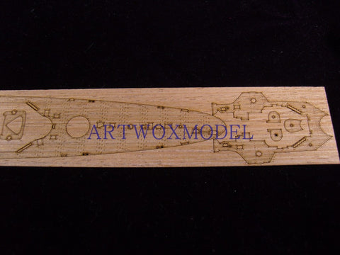 Artwox model wooden deck for Trumpeter 05767 German cruiser Eugen Prince 1945 wooden deck AW20033