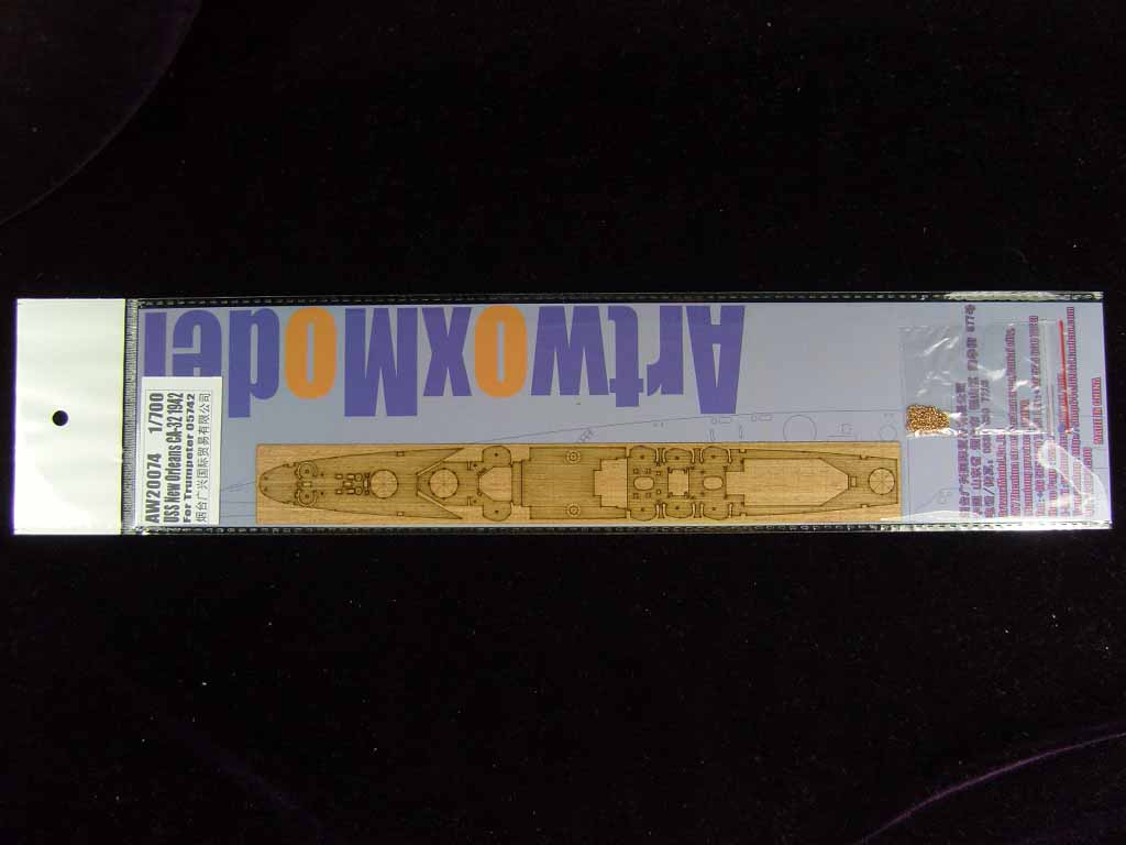 Artwox model wooden deck for Trumpeter 05742 New Orleans cruiser CA-32 1942 wooden deck AW20074