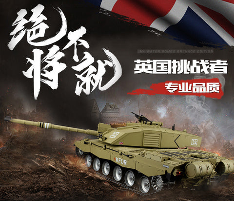 HengLong 1/16 large scale simulation British challenger II2 remote control tank 2.4G metal model toys 3908-1