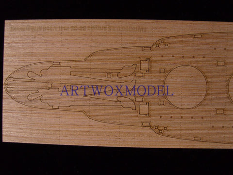 Artwox model wooden deck for Hobbyboss 86501 American BB-39 Arizona 1941 Wood Deck AW10060