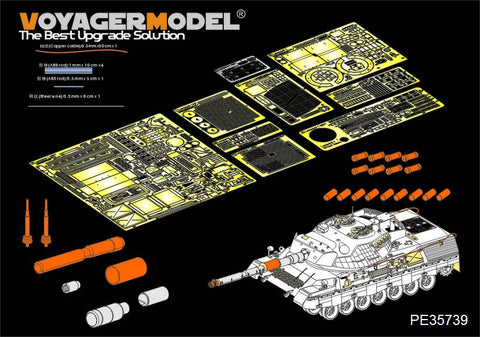 Voyager model metal etching sheet PE35739 German Leopard 1A5 main battle tank upgrade metal etching(MENG)