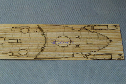 Artwox model wooden deck for Trumpeter 05338 Crown Prince of the Russian Navy battleship 1904 wooden deck AW10129