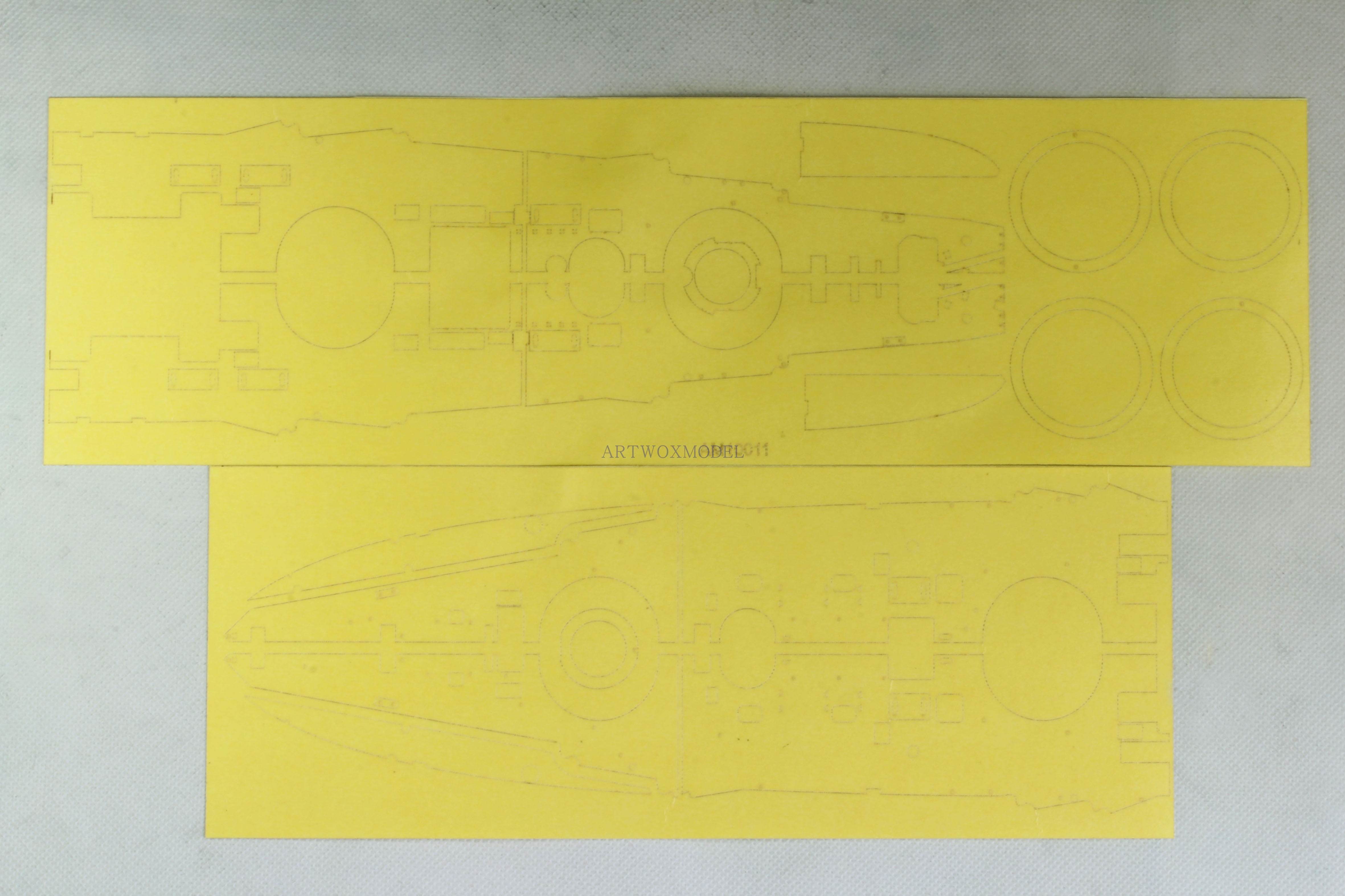 Artwox model wooden deck for Zvezda 9052 USSR battleship MARAT3M covering paper AM10011