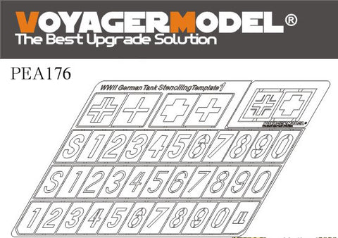 Voyager PEA176 World War II German armored vehicle tactical number and nationality mark spray metal etch