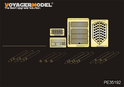 Voyager model metal etching sheet PE 35192 mink iiim self-propelled anti-tank gun battle room floor and bomb storage box etched parts