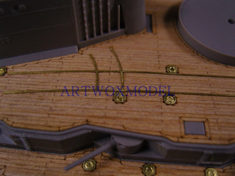 Artwox model wooden deck for ICM/S005 First World War German Border Governor Battleship Wood Deck AW10061
